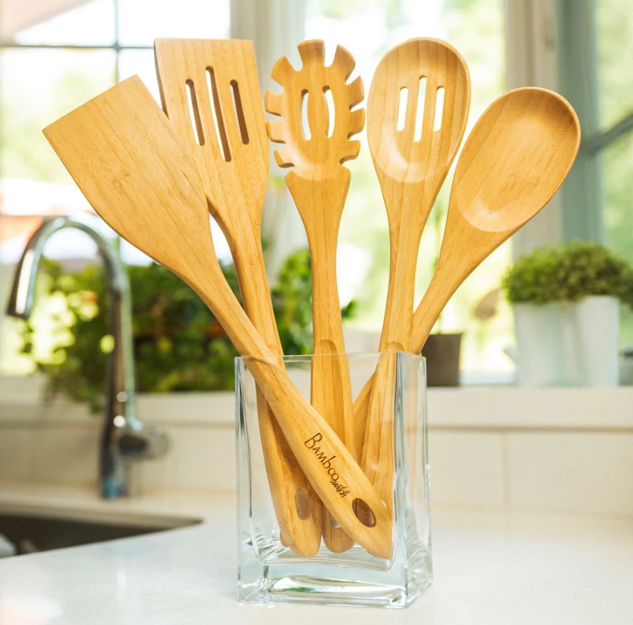 Set of Bamboo Kitchen Spoons | Free The Ocean