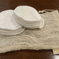 10 Reusable Soft Bamboo & Cotton Make-Up Pads in Cotton with Cotton Mesh Wash Bag, Eco-Friendly Product, Plastic-Free