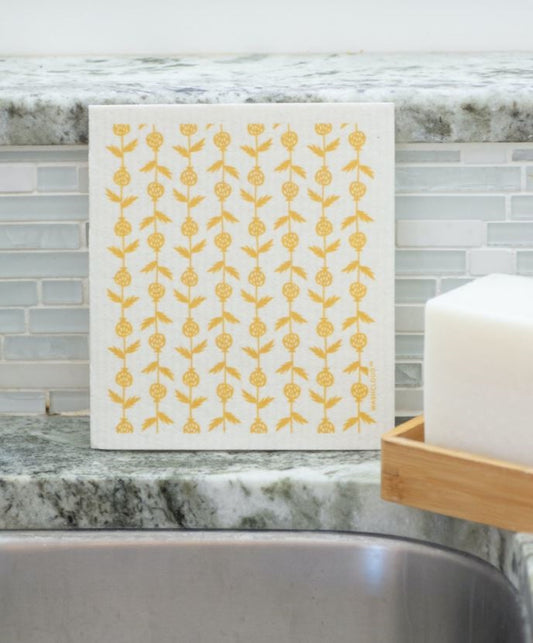 WASHCLOUD® - GOLDEN POD Design Kitchen Cloth (Alternative to Paper Towels), Eco-Friendly Product, Plastic-Free