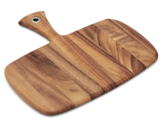 12"W x 11"L - Acacia Hardwood Small Rectangular Paddle Board/Cutting Board, Eco-friendly Product