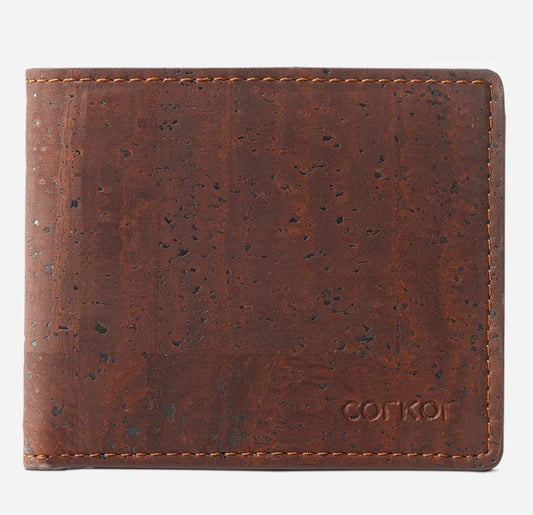 Brown Natural Cork Passcase Wallet, Eco-Friendly Product, Cruelty-Free
