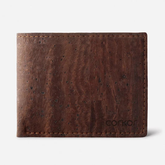 Natural Cork Slim Bifold Wallet, Eco-Friendly Product, Plastic-Free