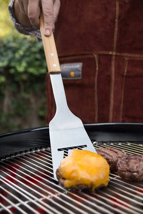 Stainless Steel Grill Scraper- Bbq Grill Cleaner Tool With Extended Handle  & Bottle Opener